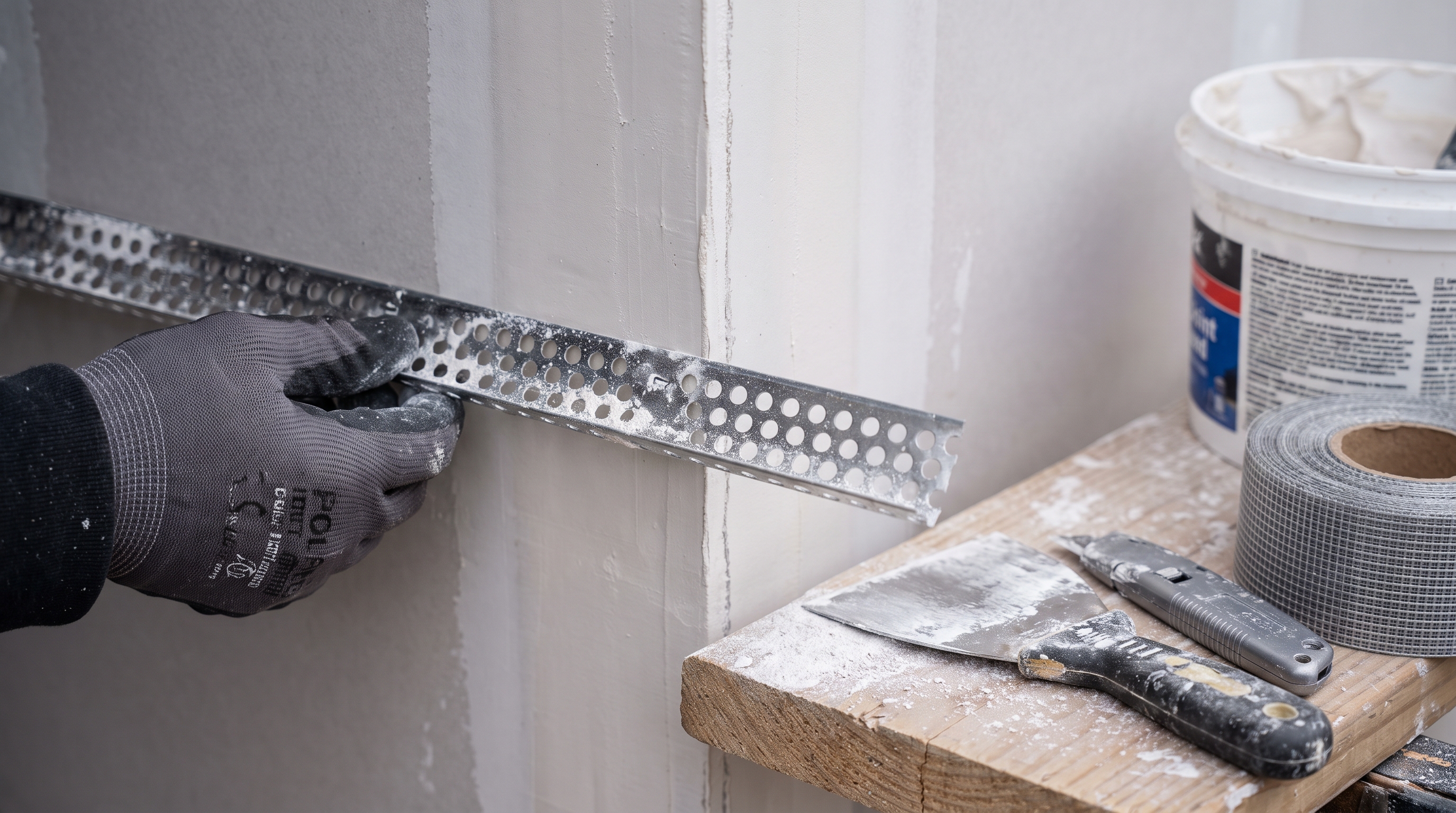 Corner bead on drywall outside corner — BH Drywall Metro Detroit, Metro Detroit, MI